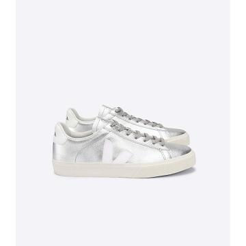 Veja CAMPO CHROMEFREE Women's Low Tops Sneakers Silver | NZ 600AHK